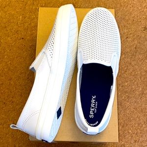 SOLD - White Crest Slip-on Sperry Shoes